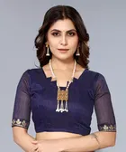 Lycra Solid Saree for Women 