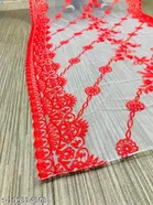 Botanical Aari Work Embroidered Net Dupatta for Women 