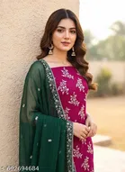 Embroidered Anarkali Party Suit for Women 