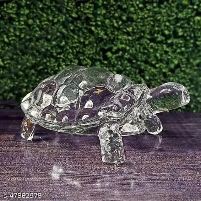 Crystal Feng Shui Turtle Showpieces (Transparent)