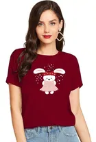 Half Sleeves Printed T-shirt for Women & Girls 