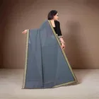 Lycra Solid Saree for Women 