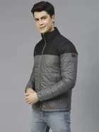 Men's Colour Block Full Sleeves Puffer Jacket 