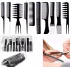 Plastic Hair Combs (Black, Pack of 10)