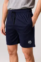 Polyester Solid Shorts for Men (Blue, M)