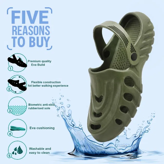 Clogs for Men (Olive, 7)