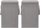 Canvas Laundry Basket,Grey,  