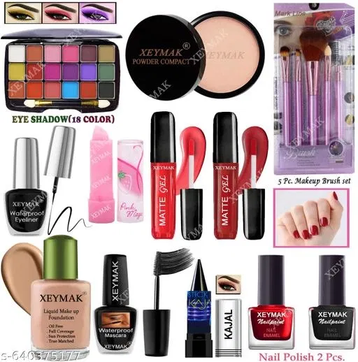 Face Makeup Combo, Multicolor, Set of 1