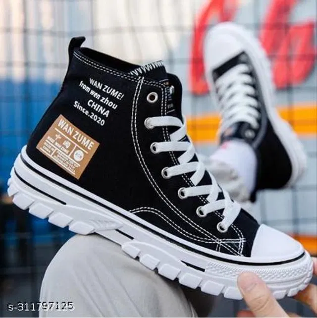 Boots for Men (Black & White, 8)