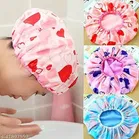 Plastic Waterproof Shower Caps (Multicolor, Pack of 3)