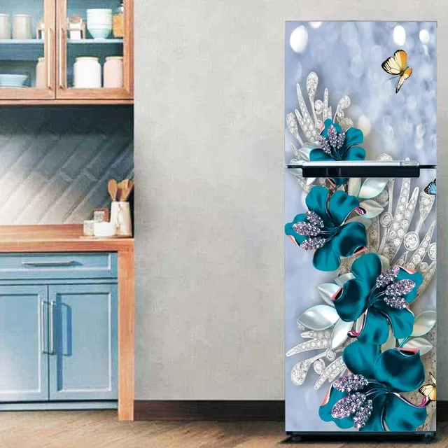 Vinyl Wallpaper Sticker for Fridge Door (Multicolor, 60x160 cm)