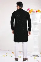 Cotton Blend Sequin Kurta for Men 