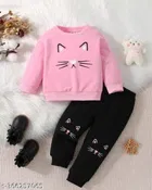 Hosiery Cotton Full Sleeves T-Shirt with Pant Clothing Set for Kids 