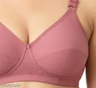 Hosiery Solid Bras for Women, Pink & Purple, Pack of 2 
