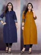 Cotton Blend Kurti for Women, Pack of 2 