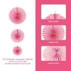 PARTYMASH 6Pcs Mergenta Pink Paper Fan Decoration for Birthday Decorations Items for Boys/Paper Fans Decoration  