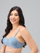 Cotton Blend Solid Padded Bra for Women 