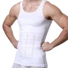 Cotton Blend Belly Buster Vest Body Shaper for Men (White, M)