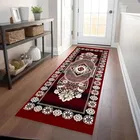 Alaqsa Abstract Bed runner 30x84inch Red Pack of 1