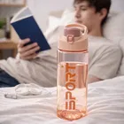 Flip Top Transparent Sports Durable Gym Fitness Water Bottle 700 ML