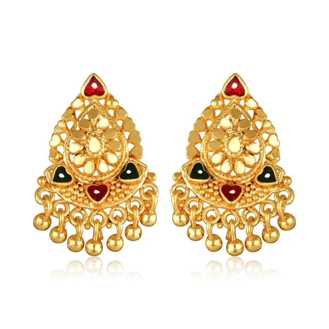 Alloy Earrings for Women (Gold, Set of 1)