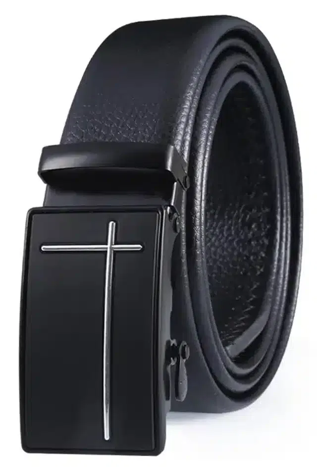Synthetic Casual Belt for Men (Black)