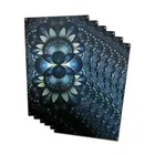 Grover Table Placemats for Kitchen/Dining Table Pack of 6 Black Damask