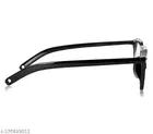 UV Protected Squar Shape Plastic Sunglasses for Men & Women, Transparent
