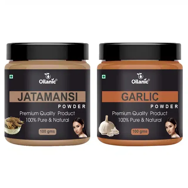 Natural Jatamansi & Garlic Powder for Skin & Hair (Pack of 2, 100 g)