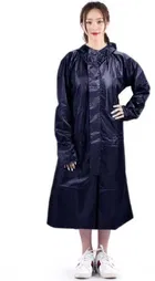 Solid Overcoat with Hoods and Side Pocket Raincoat for Women 