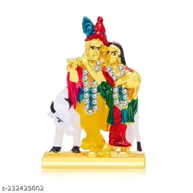 Radhe Krishna Car Dashboard Idol (Multicolor)