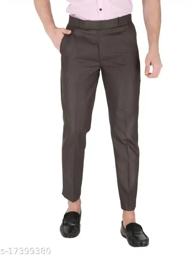 Polycotton Trouser for Men (Brown, 38)