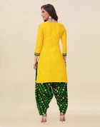 Crepe Block Print Unstitched Suits Fabric for Women 