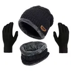Woolen Cap with Neck Warmer & Gloves for Men 