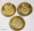 Brass Plate Pooja Articles, Pack of 3 