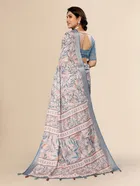 Silk Woven Design Saree for Women, Grey 