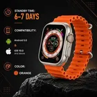 TecMarx Ultra Smart Watch – 2.19” Hd Display, 100+ Sports Modes & Bluetooth Calling With Metal Shield Orange
