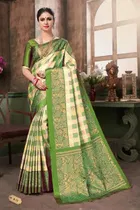 Khadi Silk Printed Saree for Women 