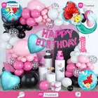 Mermaid Princess Theme 1st Happy Birthday Decoration,Multicolour,Set Of 1
