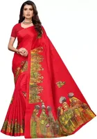 Khadi Silk Printed Saree for Women 