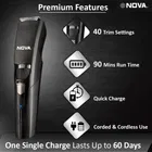 NOVA NHT GX509 1052 Trimmer 90 min  Runtime 40 Length Settings [Black]