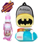 Fabric Backpack with Lunch Box & Water Bottle for Kids 