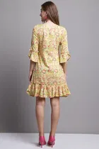 Cambric Cotton Printed Western Dress for Women 