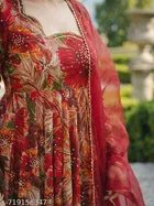 Printed Acrylic Kurta Set for Women 