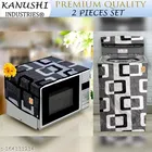 KANUSHI Industries® Microwave / Oven Top Cover With 4 Utility Pockets + 1 Pc Top Load Fully Automatic Washing Machine Cover 