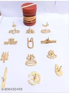 Om Tilak Stamps with Chandan Box, Pack of 14 
