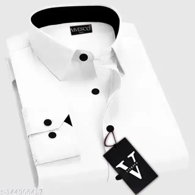 Full Sleeves Shirt for Men (White, XXL)