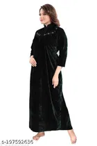Velvet Nightdress Set for Women 