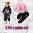 Hosiery Cotton Printed Clothing Set for Kids, Multicolor, Pack of 2 