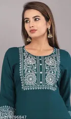 Rayon Solid Kurti for Women 